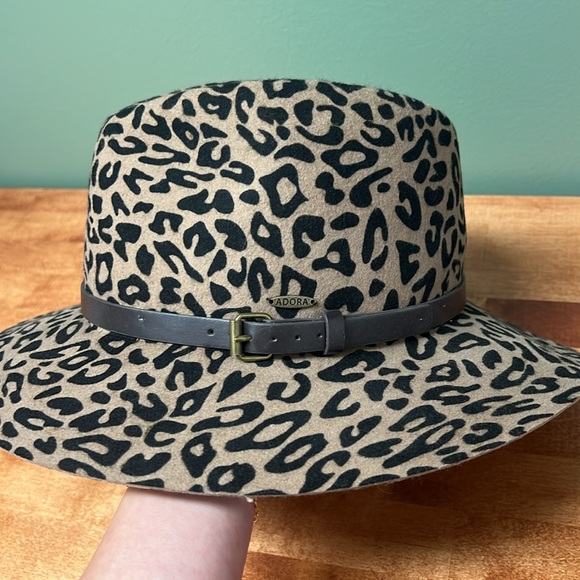 Adora Leopard Print Hat, like new condition. Never worn. - Picture 3 of 5